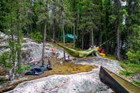 Camp on Hatchet Lake.