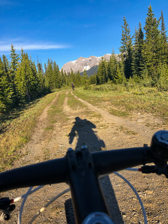 An early morning bike ride through the Shark area with our mountain looming far off in the distance.