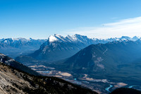 Views towards Mount Rundle rising over Banff were awesome all day.
