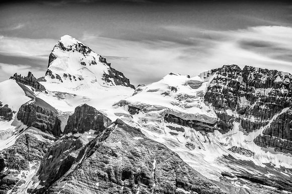 A gorgeous head-on view of the mighty 11,851 ft Mount Forbes - which I would climb in 2016, in perfect conditions.