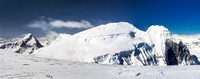 Summit panorama looking west including (L to R), Columbia, South Twin, North Twin and Twin's Tower.