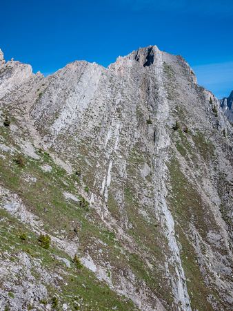 Part of the traverse that bypasses some difficult terrain above on the left.