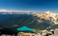 Sublime view of Emerald Lake with Carnarvon rising to the right over Emerald Peak.