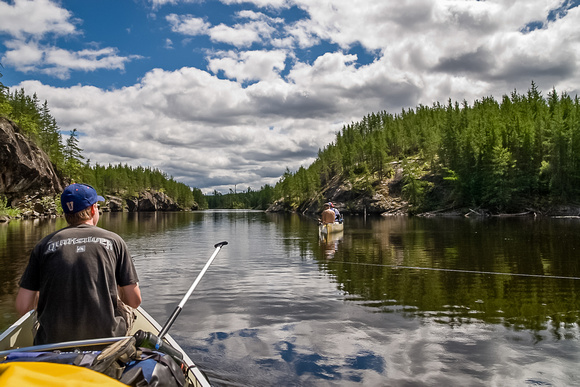 On the narrowing of Davidson Lake on its eastern edge, already fishing!