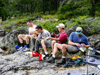 Having lunch (at 14:00) on Monday somewhere on Bain Lake.