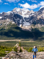 Great views back over the Icefields Parkway to Patterson.