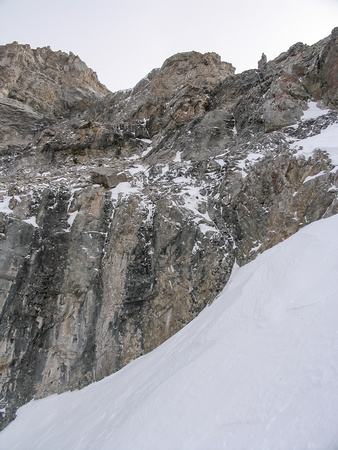 Looking back up the crux.
