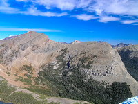 Buchanan Peak (R) and the higher Buchanan Ridge at left.