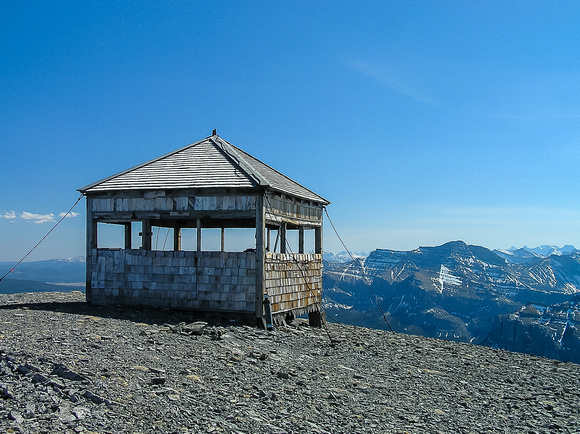 The summit shack on Black Rock Mountain.