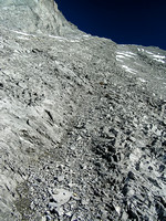 This photo is really all you need to know about Gusty Peak. An endless scree slog... :)