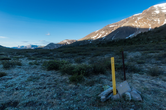 The park boundary between Banff and the Clearwater Wilderness.