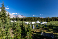 The large Skyline Hikers camp.