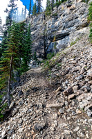 The Whaleback / Twin Falls trail is steep but switchbacks nicely.