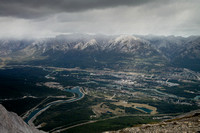 Views over the town of Canmore.