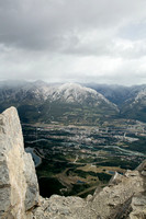 Views from Ha Ling over Canmore.