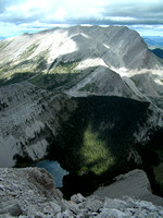Window Mountain Lake and Mount Racehorse from the summit of Ward.