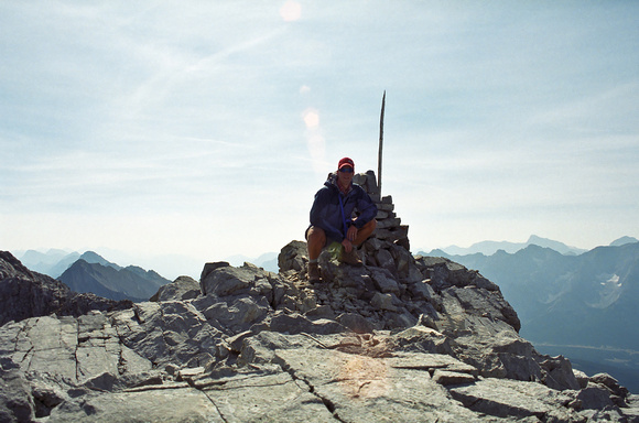Vern at the summit of Pocaterra