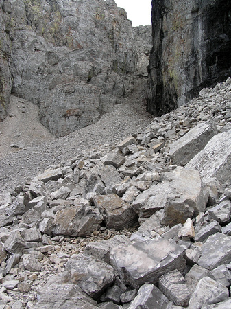 Looking back up the chain section.