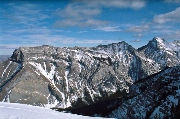 Mount McGillivray lies to the east.
