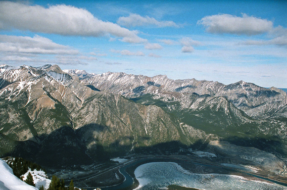 Views across lac des arcs.