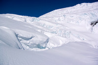 Crevasses off the ramp to the Columbia Icefield.