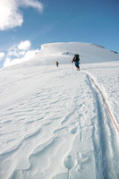 Skiing up the lower part of South Twin's north ridge. Great conditions with lots of snow.