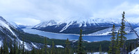 Pano of Spray Lakes from the boulder field.
