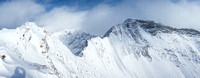 Pano from the traverse to the summit (on left). Arethusa at the center.