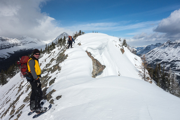 On the final summit ridge.
