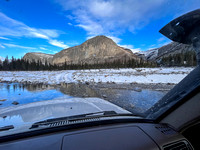 Driving up the Ghost River to the Ghost Wilderness boundary.