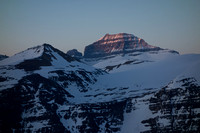 Sunrise on Mount Saskatchewan - Big Bend Peak in the foreground.