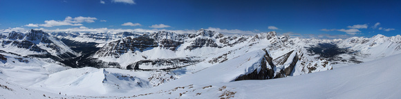Summit panorama looking west and north.
