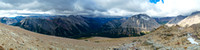 A summit pano looking west and over Cameron Lake in the far distance.