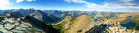 Summit view from Chief (L) to Cleveland, Boswell, Olsen, Campbell, Richards, Custer, Alderson.