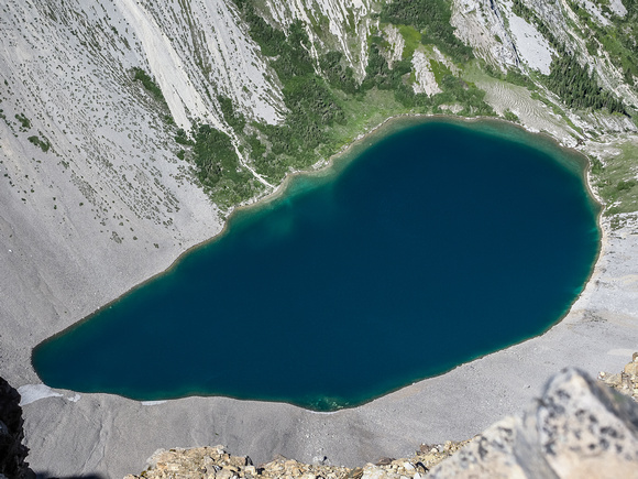 Lake of the Horns from Mount McPhail's summit.