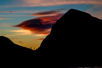 An outlier of Labyrinth Mountain at sunrise.