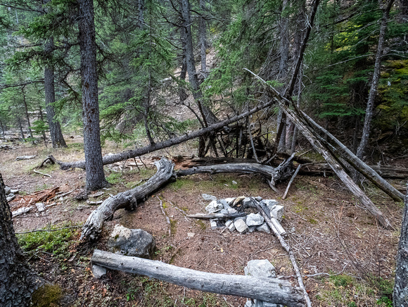 A campsite up Jura Creek.