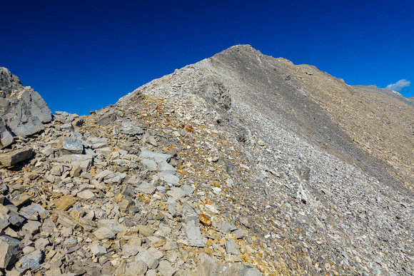 Final summit ridge of Otuskwan Peak.