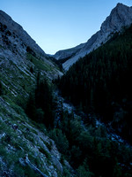 Nice and cool in the early morning as I ascend the steep and direct Grizzly Creek Trail.
