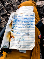 Yet another sopping wet summit register. At least Rick used a pen which made his entry easier to read and document.