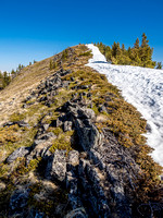 The ridge to the summit.