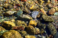 Clear water in the creek.