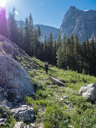 Wild hiking in a pristine backcountry setting in the Rockies. What could be better than this? Not much. Well, maybe not having a migraine would be nice.