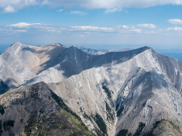 South Ghost Peak at left, Cross Peak at right.