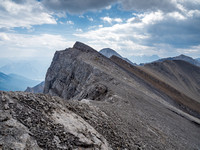 An easy scree hike to the summit.