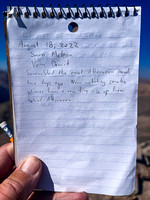 Oval Peak summit register.
