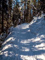 The luge track to Taylor Lake isn't as much fun as it looks for descent. But it does make for a quick and easy ascent.