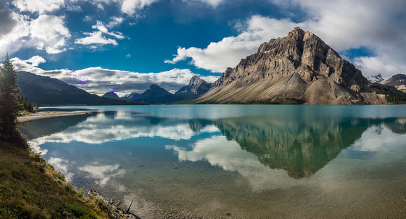 Obligatory shot of Bow Lake from the shoreline trail, which we followed for about 5 minutes.