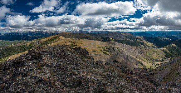 McGillivray Ridge extends south, just to the east, and is the easiest way to access Ma Butte and get a two peak day.