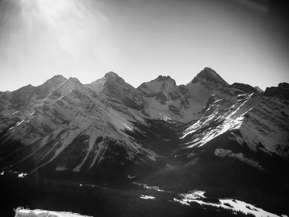 The giants of the Haig Icefield include Sir Douglas, Robertson, French and Smith Dorrien (R to L).